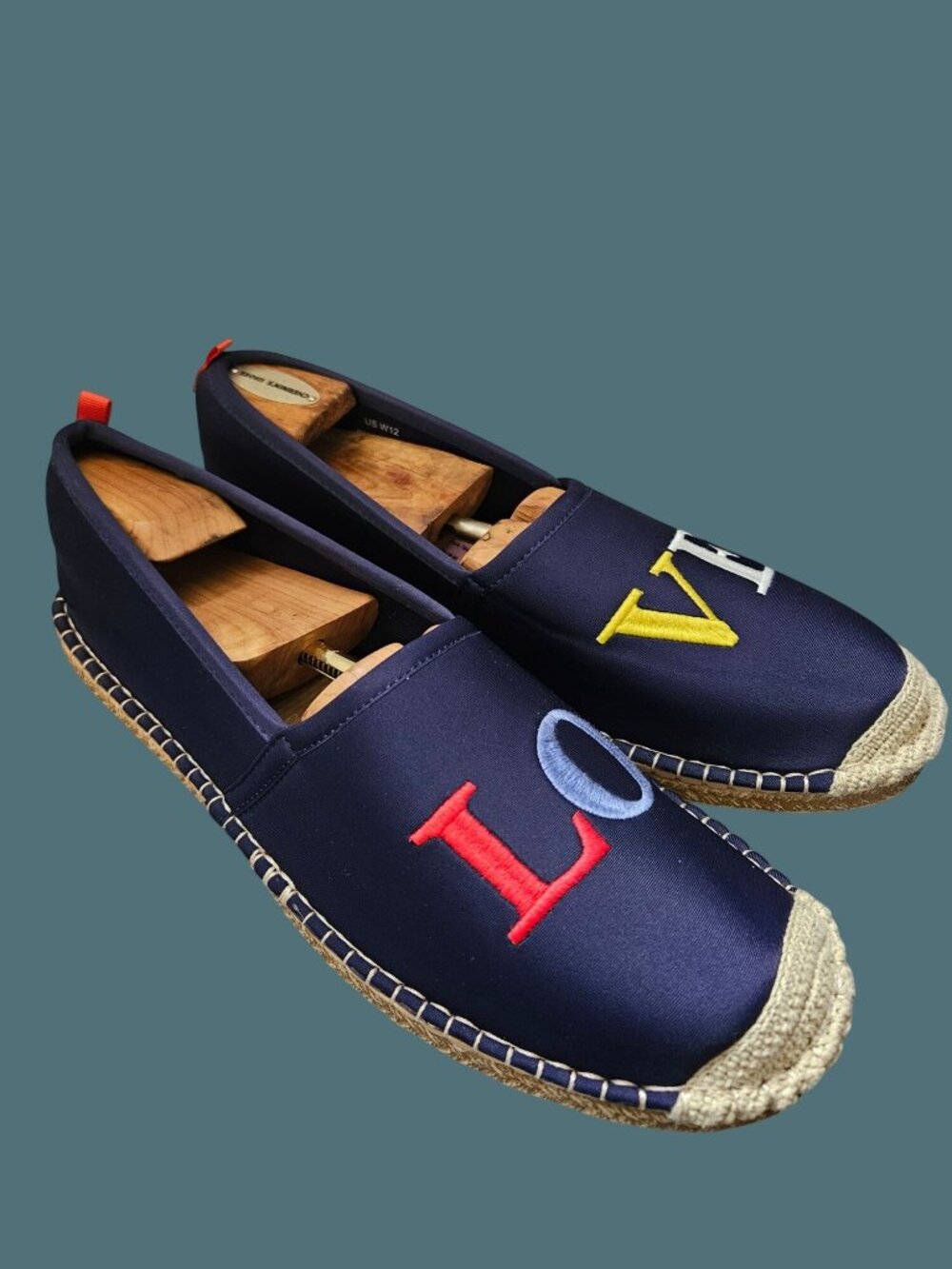 Sea Star Beachwear Espadrille Embroidered "LOVE" Slip On Water Shoes Women 12 - Picture 10 of 15